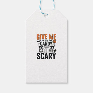 Etiqueta Para Presente Doce de Halloween ou Me Chame de Assustador Gráfic