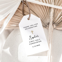 Etiqueta Para Presente Doce e Simples | Primeiro Comungão em Ouro