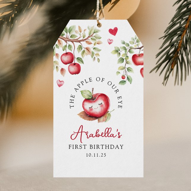 Etiqueta Para Presente Doce Maçã Do Nosso Aniversário De Olho (Criador carregado)
