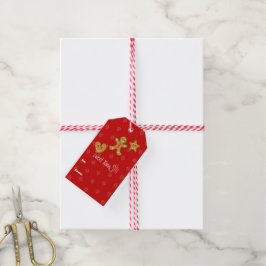 Etiqueta Para Presente Doce Natal Vermelho-Verde gengibre-Pau de Canela
