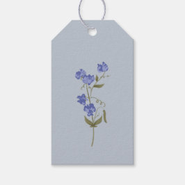 Etiqueta Para Presente Doce Pea Floral Blue Obrigado Casamento