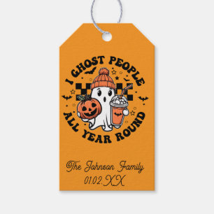 Etiqueta Para Presente Doces de Halloween Fantasma Engraçado Fofo