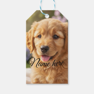 Etiqueta Para Presente Dog cat pet name photo template simple minimal 