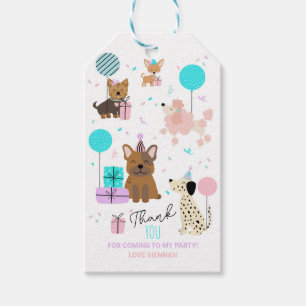 Etiqueta Para Presente Dog Gift Tag Dog Favor Tag Girl Puppy Pawty