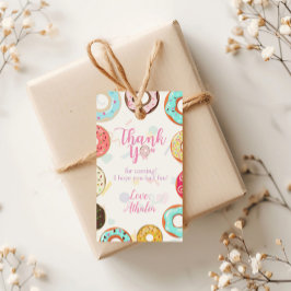 Etiqueta Para Presente Dois Donuts Lindos e Doces Aniversário