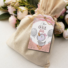 Etiqueta Para Presente Dois Lados de uma Silly Goose Festa de 1º Aniversá