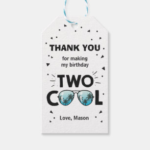 Etiqueta Para Presente Dois Legal Óculos De Sol Aniversário Obrigado.