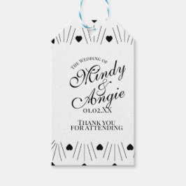 Etiqueta Para Presente Doodle Hearts Frame Script Wedding