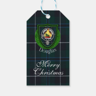Etiqueta Para Presente Douglas Scottish Clan Tartan & Crest