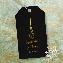 Etiqueta Para Presente Dourada padaria Whisk Patisserie Dourada