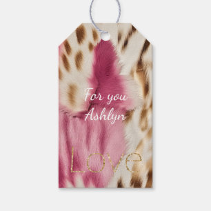 Etiqueta Para Presente Dourada rosa Branca Sudoeste Glitter Love