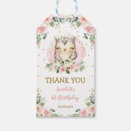 Etiqueta Para Presente Dourada rosa Coruja Rosa Rosa Rosas Rosa Favoritos