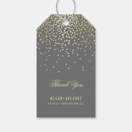 Etiqueta Para Presente Dourado Casamento Confetti Obrigado