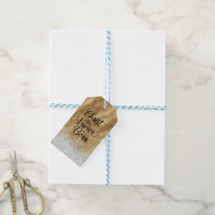 Etiqueta Para Presente Dourado Cristo do Natal Cristão Salvador