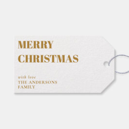 Etiqueta Para Presente Dourado Natal Mínimo e Moderno