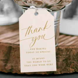 Etiqueta Para Presente Dourado romântico suave e marcações de favorecimen