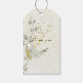 Etiqueta Para Presente Dove and golden leaves gift tags