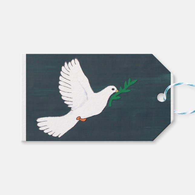 Etiqueta Para Presente Dove - Crianças Arte para COC (Frente (horizontal))