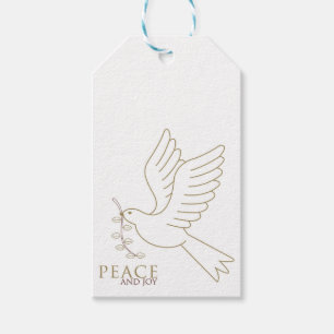 Etiqueta Para Presente Dove of peace