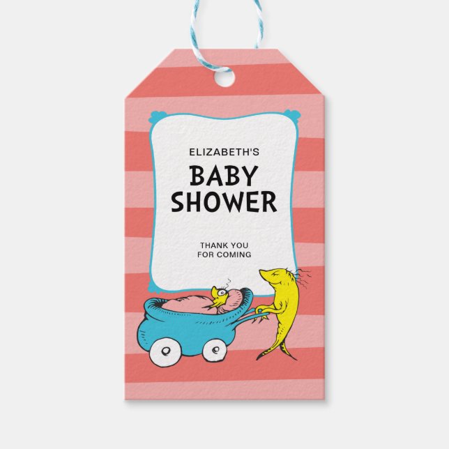 Etiqueta Para Presente Dr. Seuss | Um Peixe - Chá de fraldas (Frente)