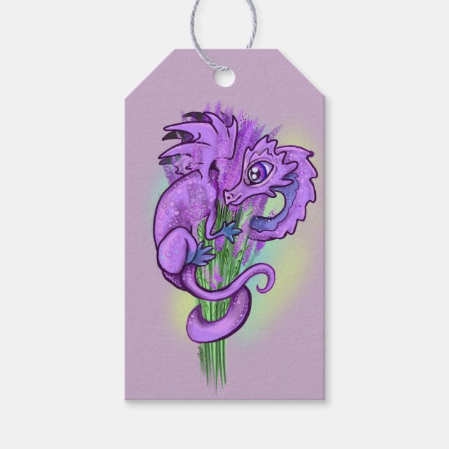 Etiqueta Para Presente Dragão de ervas pequenas (Frente)