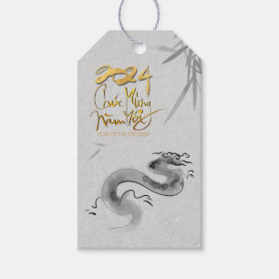 Etiqueta Para Presente Dragão Original Vietnamita Ano de 2024 GT2 pessoal