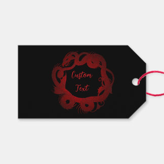 Etiqueta Para Presente Dragão Vermelho Personalizado