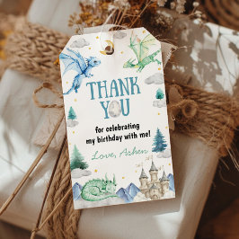 Etiqueta Para Presente Dragon Boy Birthday Thank You