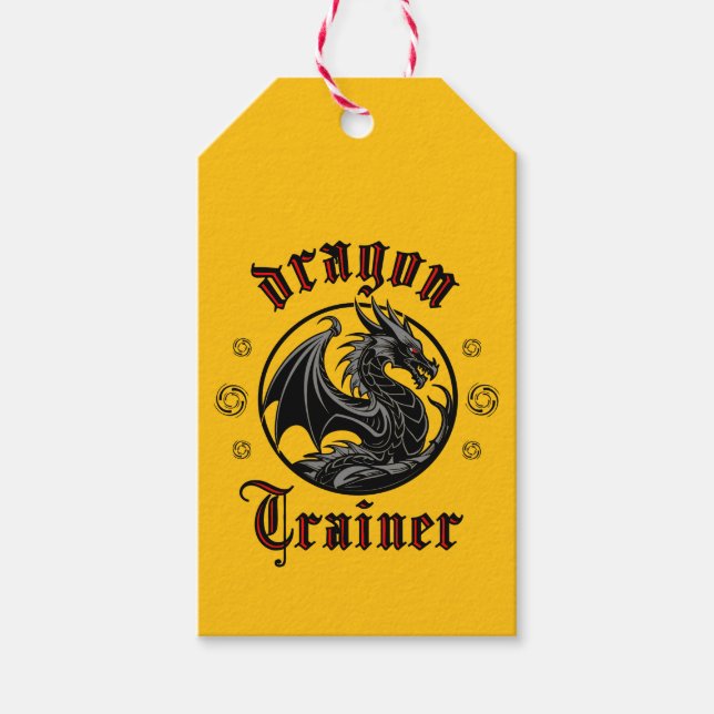 Etiqueta Para Presente Dragon Trainer Fantasy Lizard - Criatura Mítica (Frente)