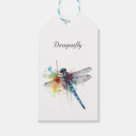 Etiqueta Para Presente Dragonfly Colorida personalizável