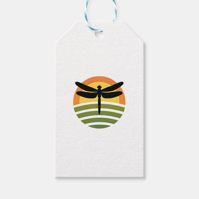 Etiqueta Para Presente Dragonfly Retro (1) (Frente)