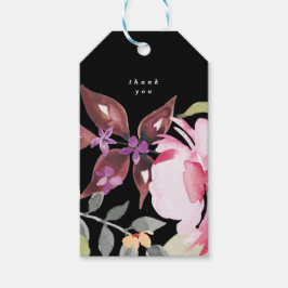Etiqueta Para Presente Dramatic Watercolor Florals Favor do Casamento