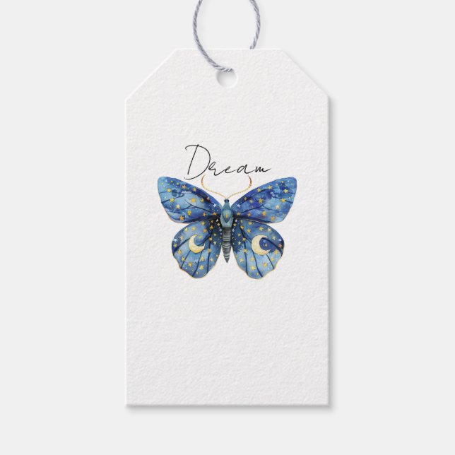 Etiqueta Para Presente Dreamars Stars Moon Butterfly (Frente)