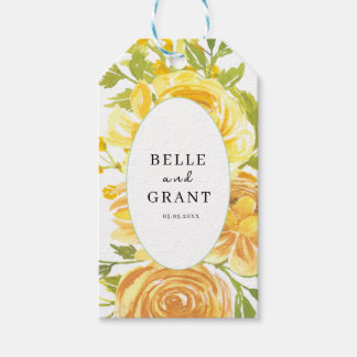 Etiqueta Para Presente Dreamy Yellow Rose Wedding