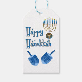 Etiqueta Para Presente Dreidels de Hanukkah