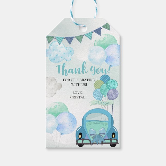 Etiqueta Para Presente Drive by Chá de fraldas Favor (Frente)