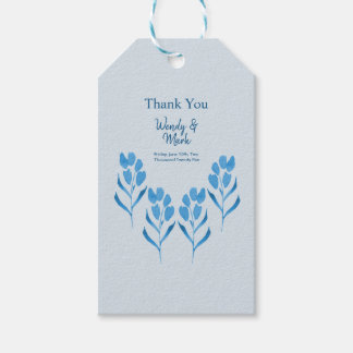 Etiqueta Para Presente Dusty Blue Floral Wedding
