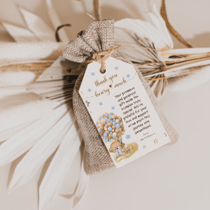 Etiqueta Para Presente Dusty Blue Obrigado Beary Muito