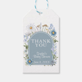 Etiqueta Para Presente Dusty Blue Tea Party Baby In Bloom Chá de fraldas
