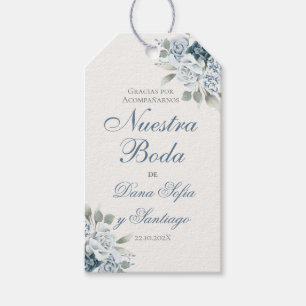 Etiqueta Para Presente Dusty Blue Wedding