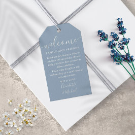 Etiqueta Para Presente Dusty Blue Weding Favor Welcome Basket Bag