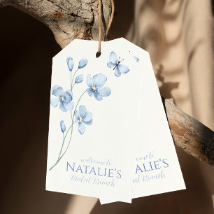 Etiqueta Para Presente Dusty Blue Wildflower Gift de Boas-vindas