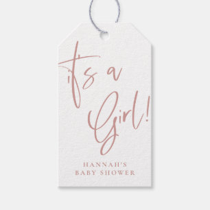 Etiqueta Para Presente Dusty Pink/ Rosa Bohemian Chá de fraldas É uma men