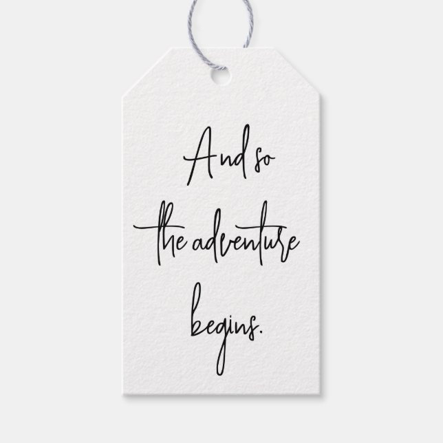 Etiqueta Para Presente E assim a Aventura Começa a Graduação (Frente)