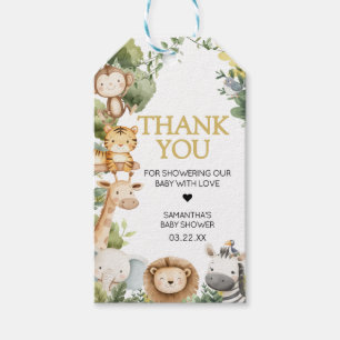 Etiqueta Para Presente É um Homem Selva Safari Animal Favor Tags