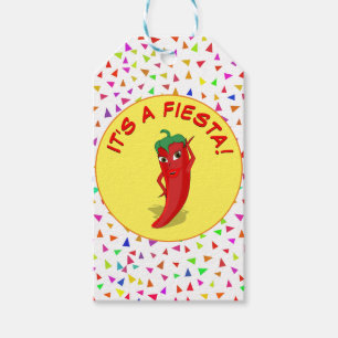 Etiqueta Para Presente É uma Festa com Padrão de Confetes