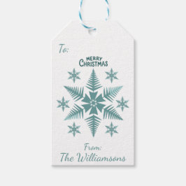 Etiqueta Para Presente Editable Snowflake Christmas/Holiday