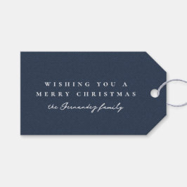 Etiqueta Para Presente Efeito de algema marinho clássico de Natal