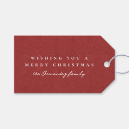 Etiqueta Para Presente Efeito de algema vermelho Férias de Natal personal