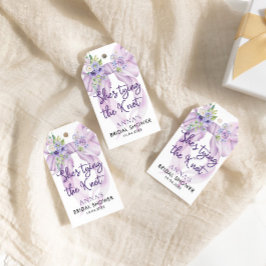Etiqueta Para Presente Ela Está Casando Banho de Noiva Laço Lilás